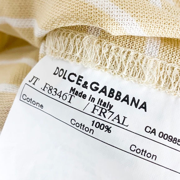 ✨Dolce & Gabbana Sleeveless Stripe Polo Shirt 46 - Picture 5 of 6